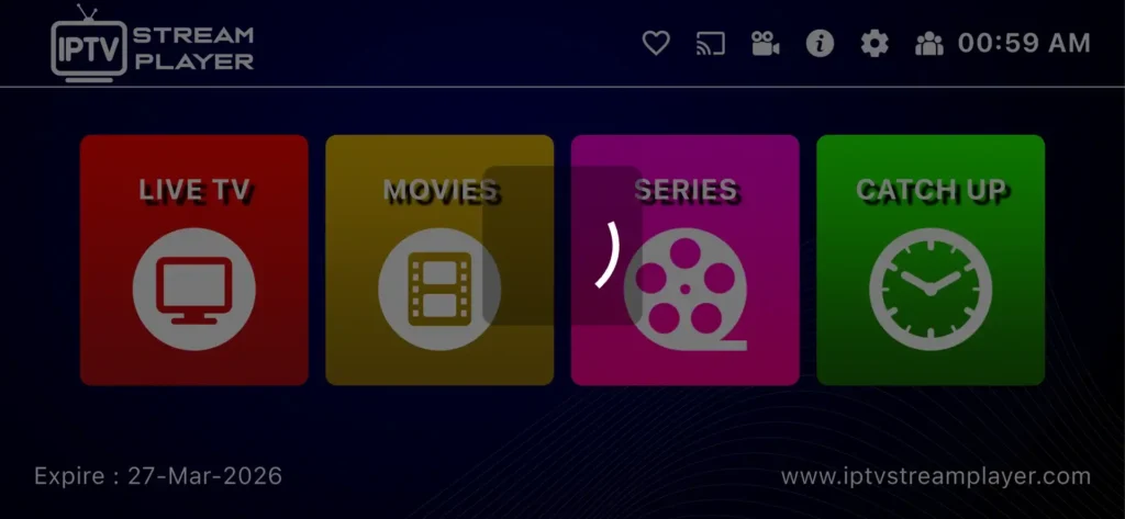 iptv content loading