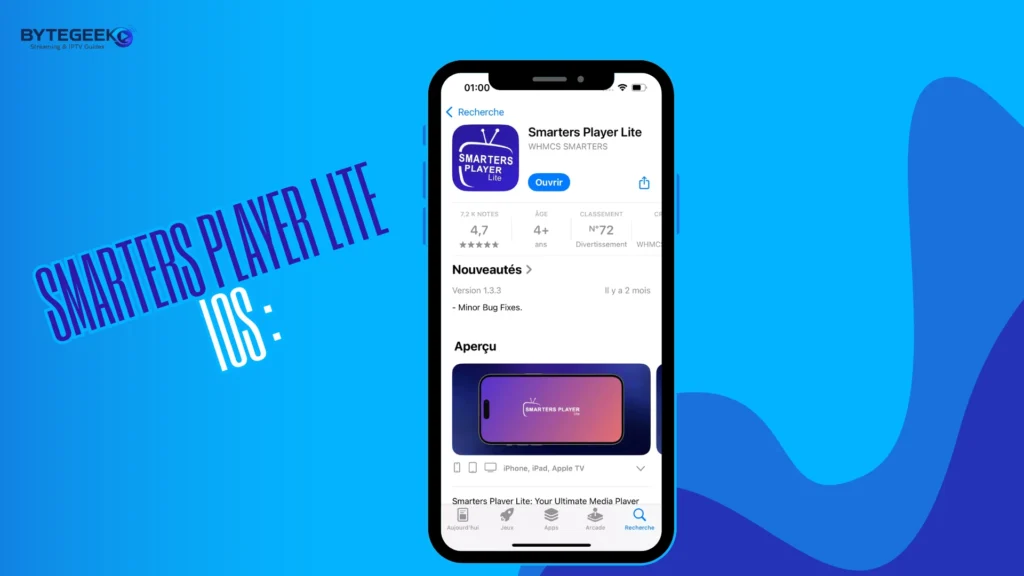 Smarters Player Lite on iOS