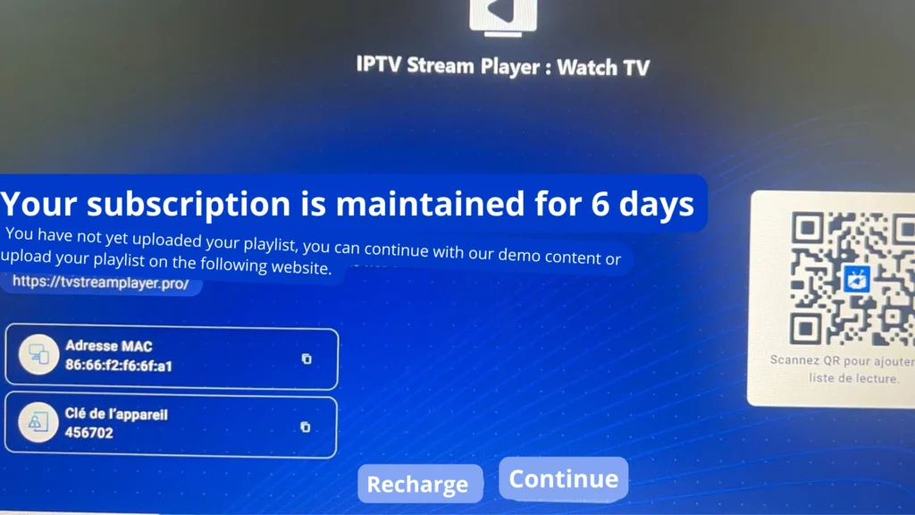 IPTV Stream Player website link