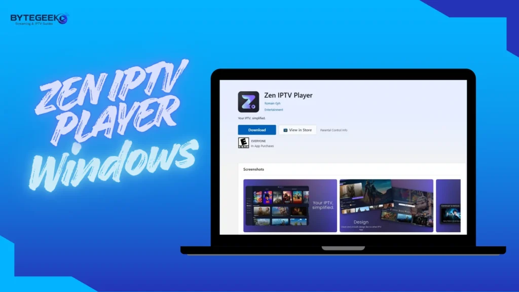 zen iptv player for windows pc