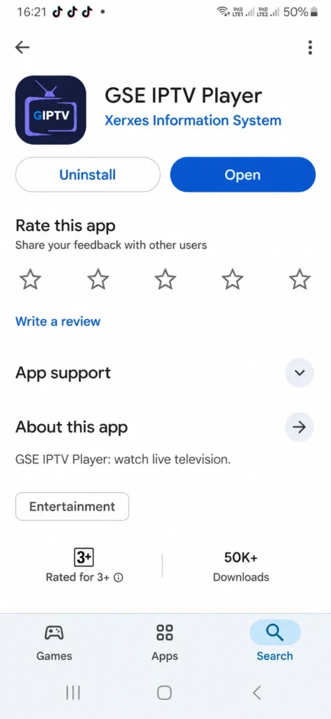 gse iptv on android