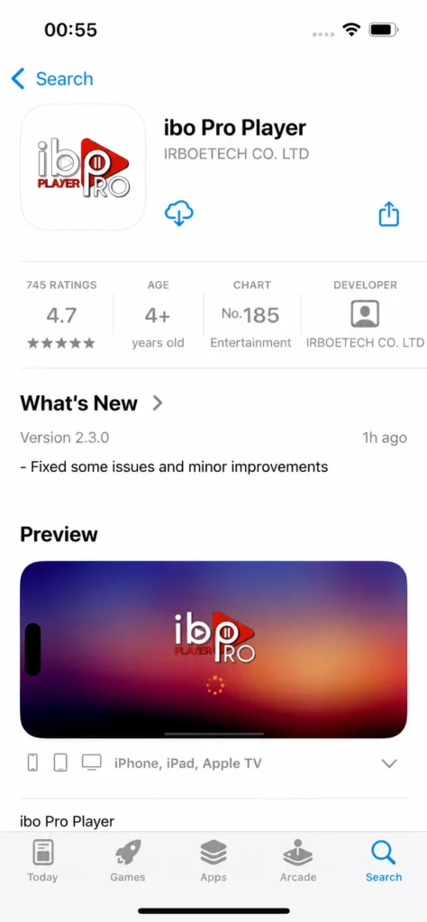 Ibo Pro Player for iOS