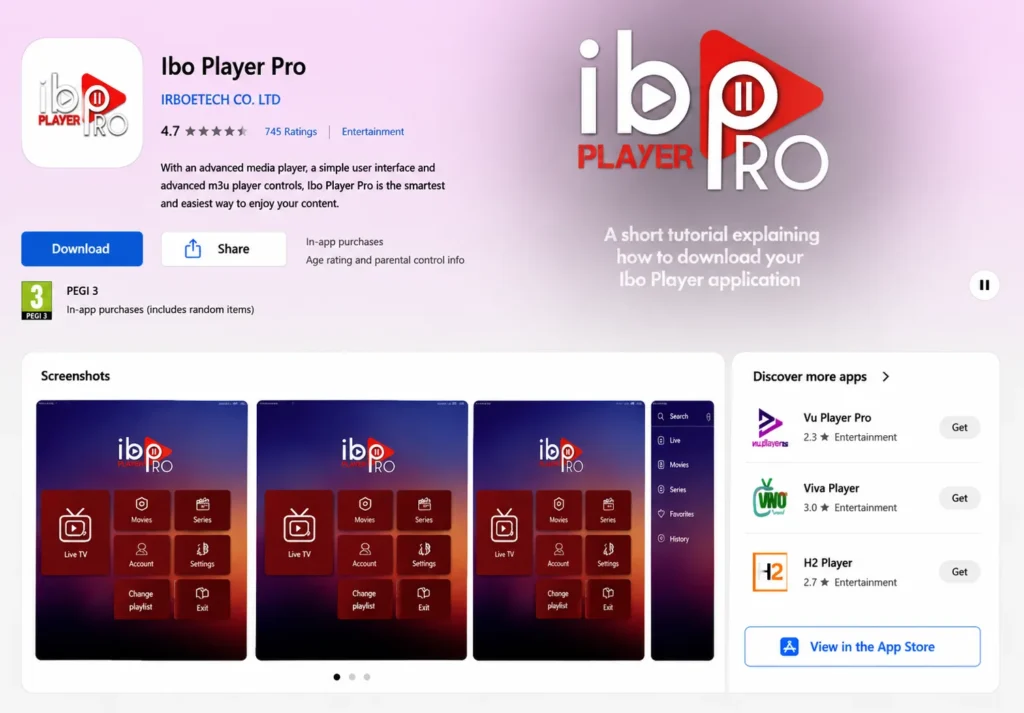 IBO Pro Player on Windows