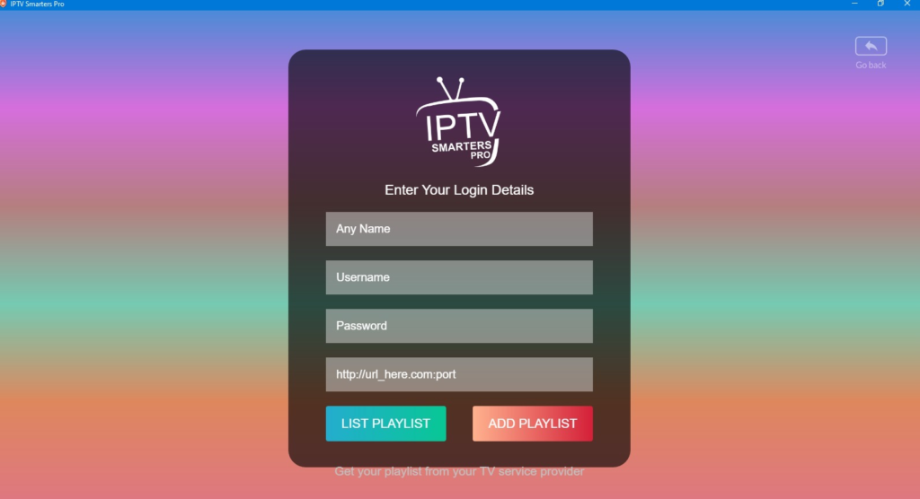 IPTV Smarters Pro playlist informations