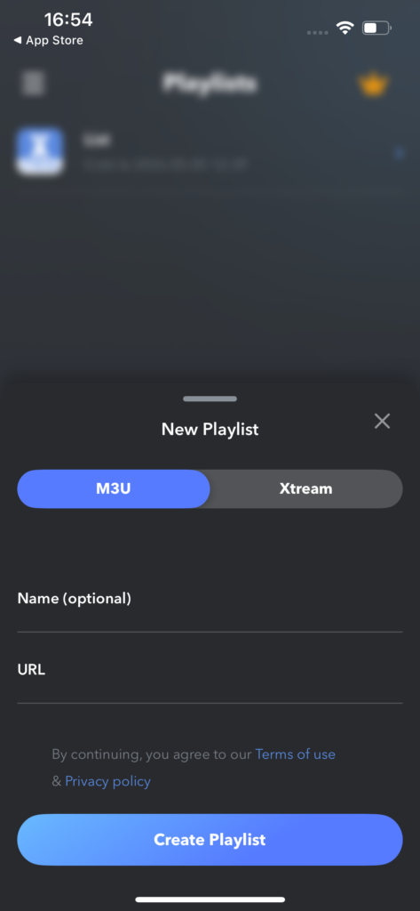 add a playlist on ios 